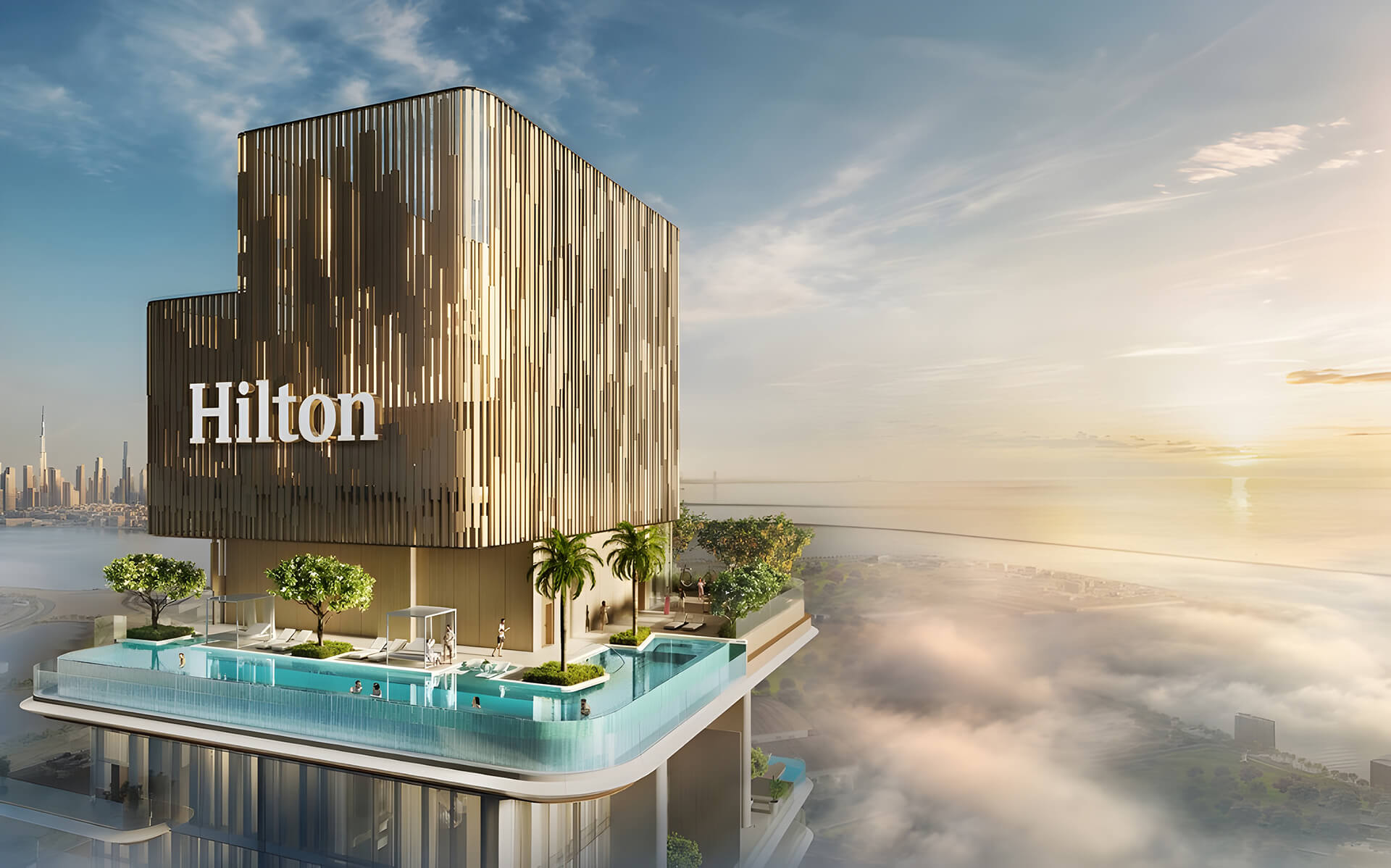 Архитектура Hilton Residences Dubai Maritime City